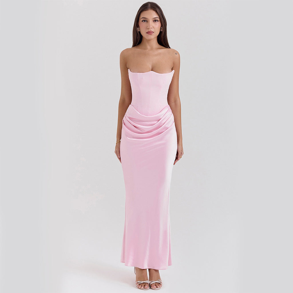 Slim Tube Top Long Dress For Women