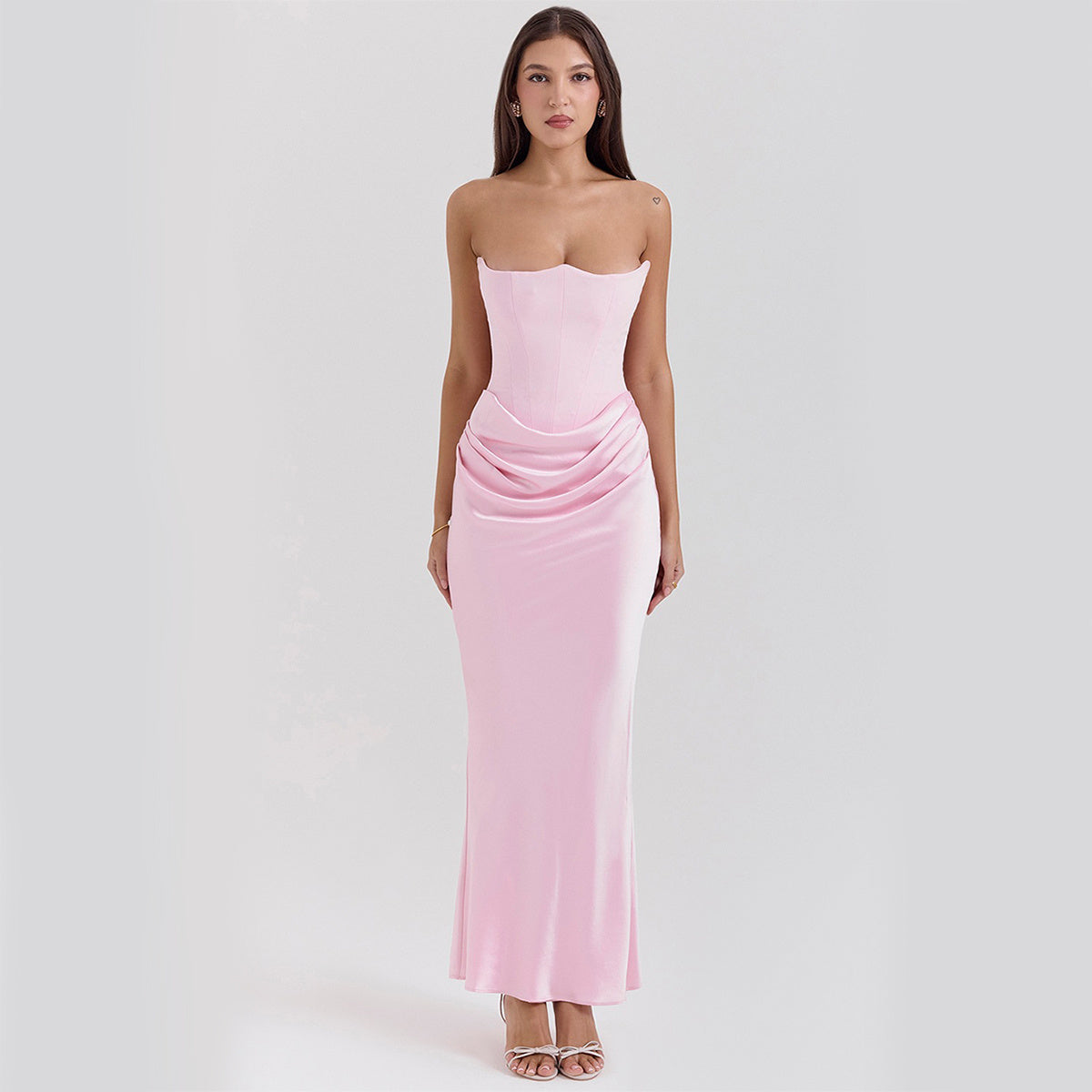Slim Tube Top Long Dress For Women