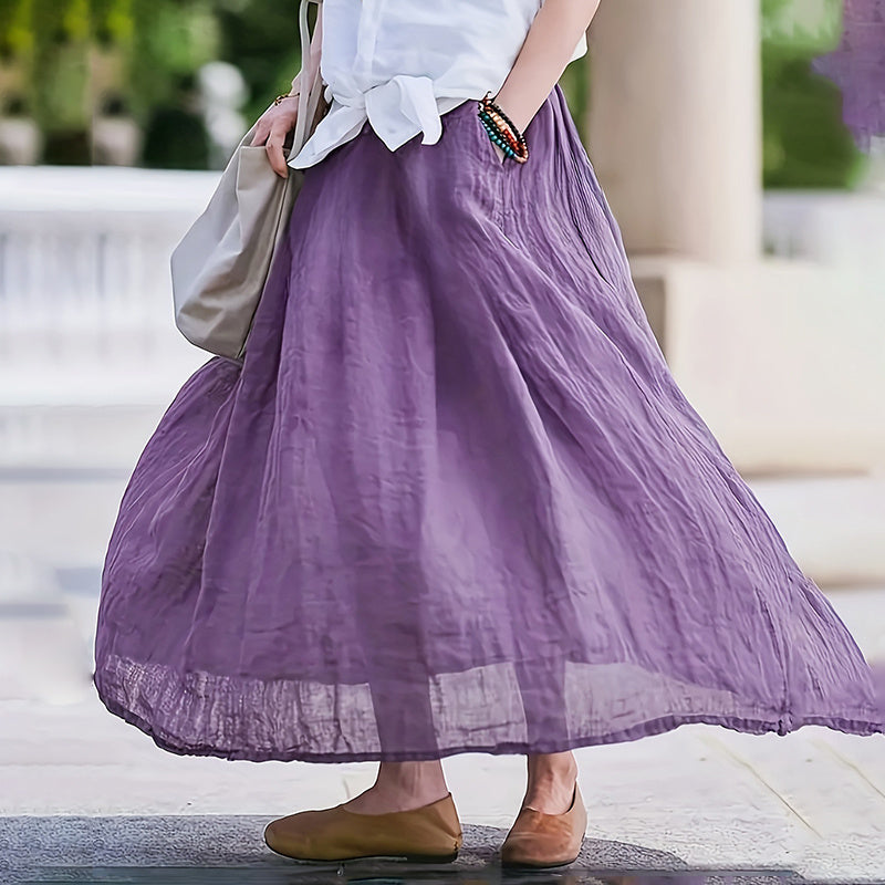 Women Long Maxi Skirt With Pockets