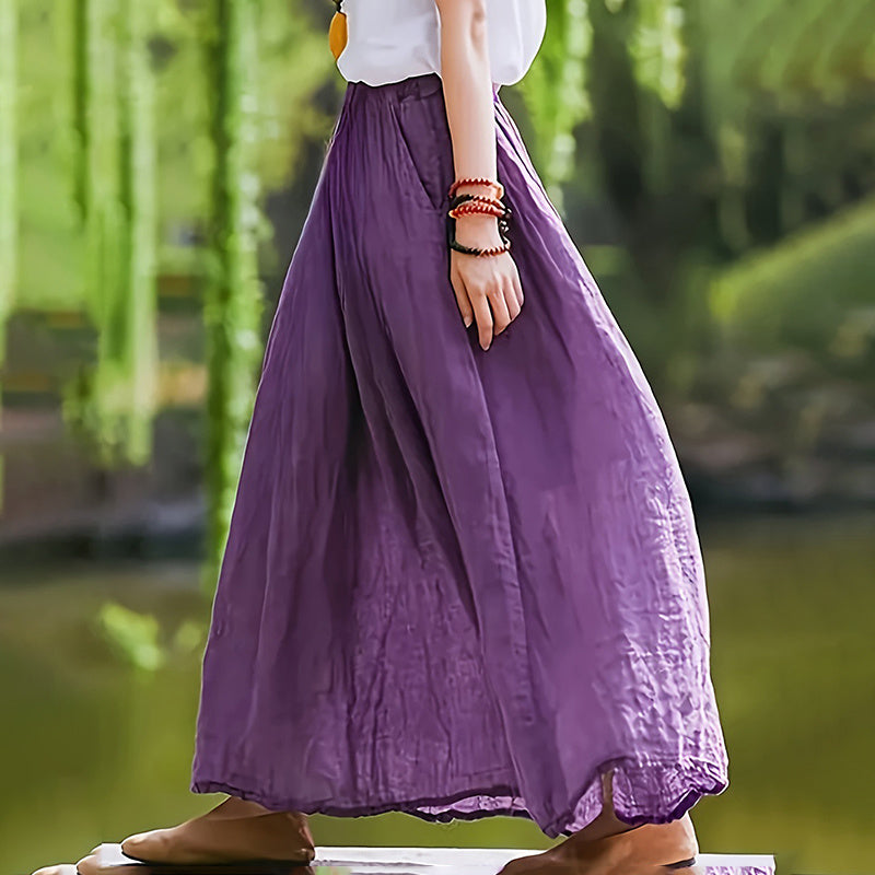 Women Long Maxi Skirt With Pockets