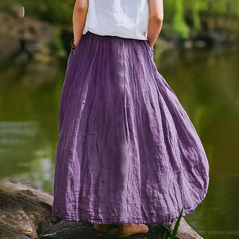 Women Long Maxi Skirt With Pockets