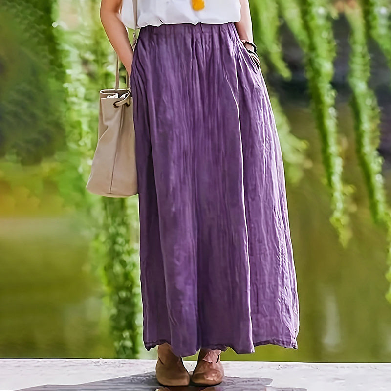 Women Long Maxi Skirt With Pockets