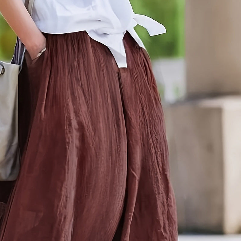 Women Long Maxi Skirt With Pockets