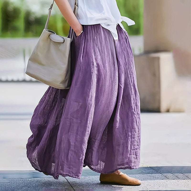 Women Long Maxi Skirt With Pockets