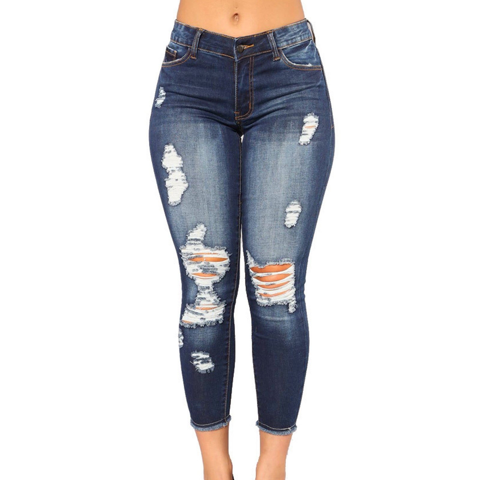 Women's Slim Fit Ripped Skinny Jeans