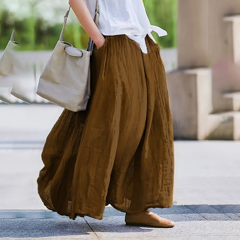 Women Long Maxi Skirt With Pockets